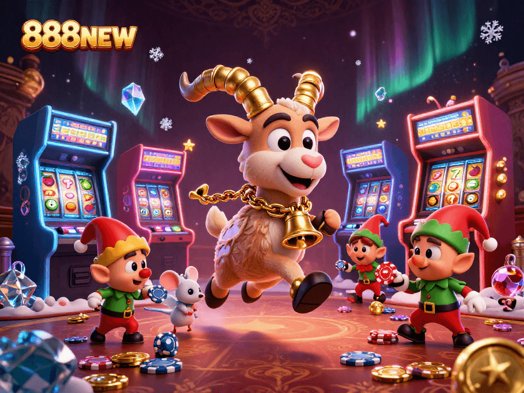 Experience 888NEW's thrilling holiday-horror casino adventure with Krampus and cheeky elves!