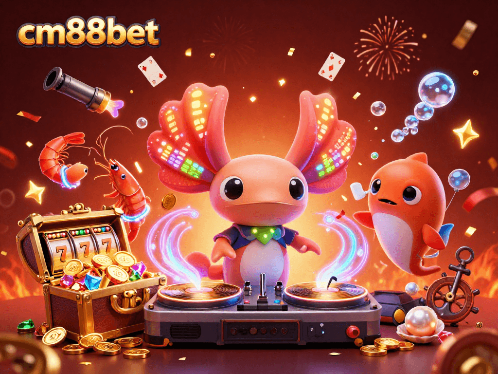 Experience thrilling gameplay with cm88bet’s vibrant underwater casino theme featuring neon characters.