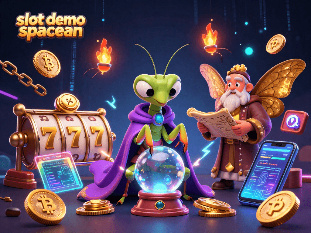 Spin the slot demo spaceman with engaging visuals of galaxy-themed elements and casino icons.