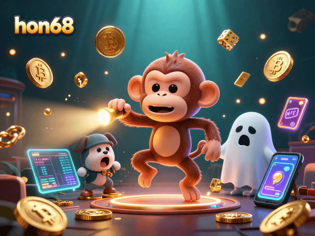 Experience thrilling gameplay at hon68 with an enchanting ghostly scene and vibrant casino elements.