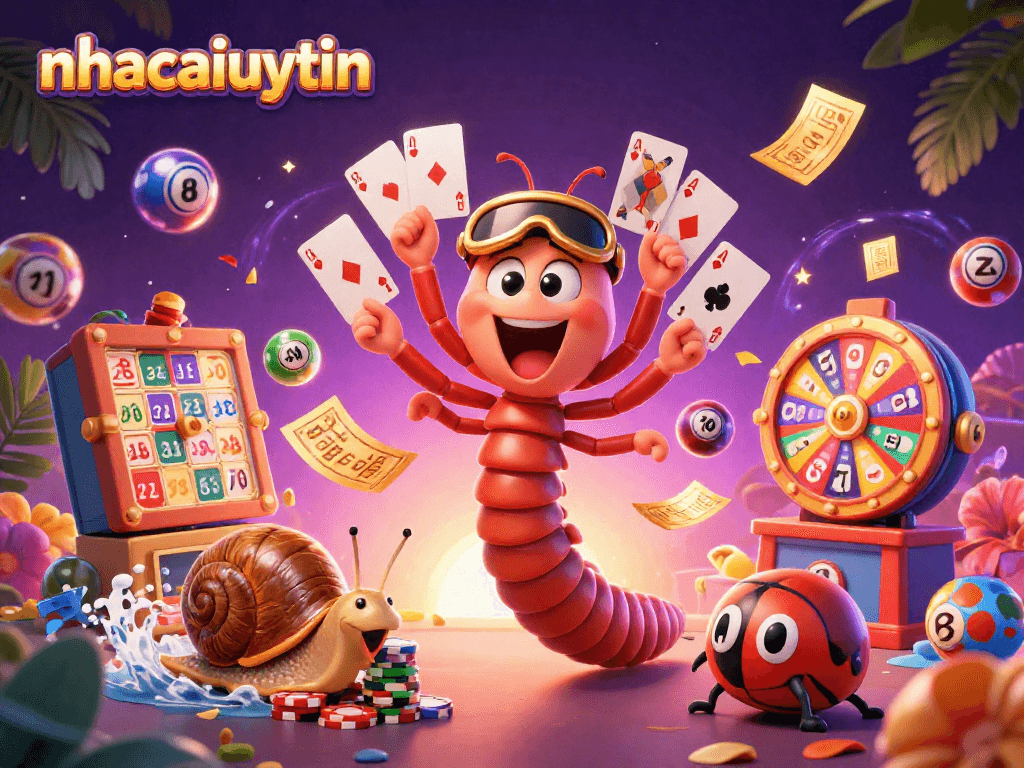 Engage with vibrant nhacaiuytin gaming elements in an exciting casino scene.