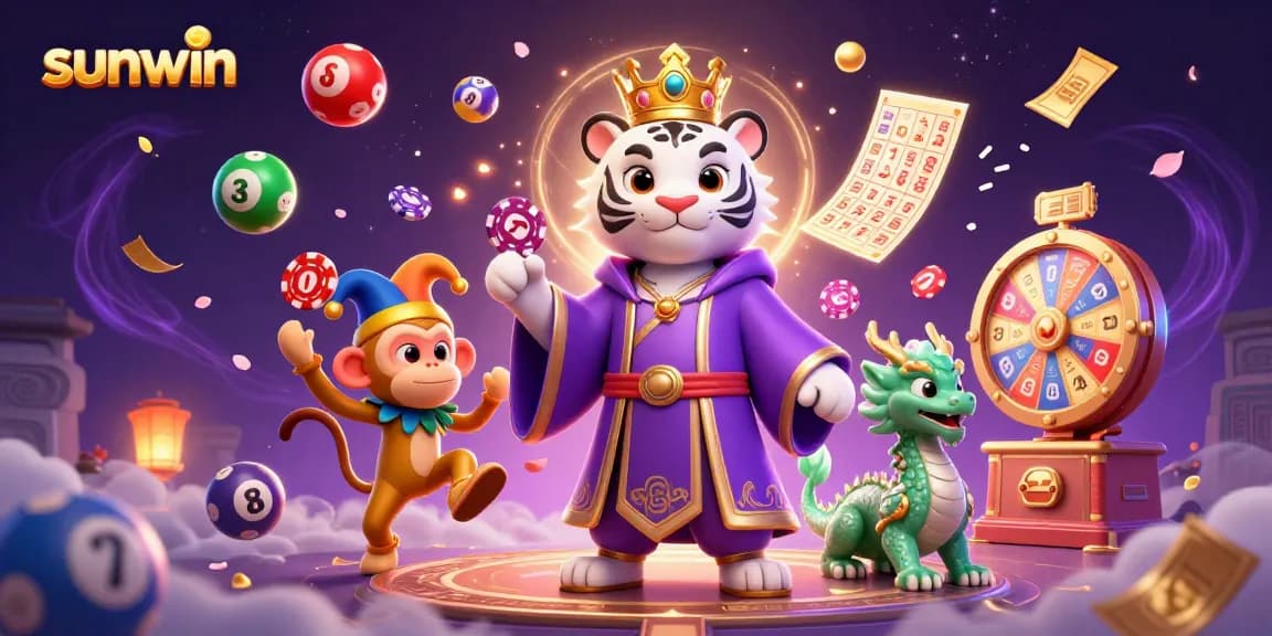 Experience thrilling slots and jackpots at sunwin with vibrant casino elements and dynamic characters.