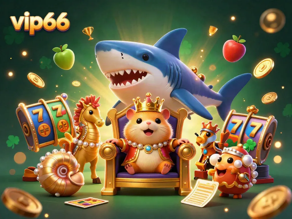 Experience exciting jackpots with vip66 inspired by a vibrant underwater casino scene featuring a hamster king.