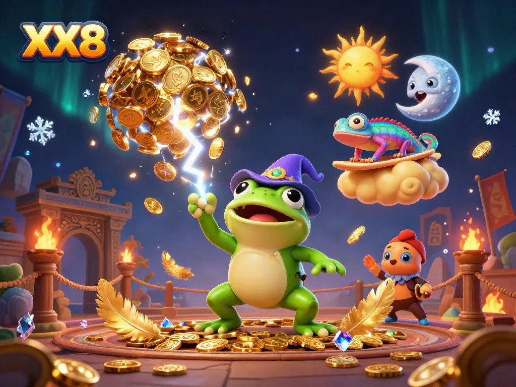 Experience the excitement of XX8 with dynamic gaming elements and vibrant characters, showcasing a wondrous casino atmosphere.