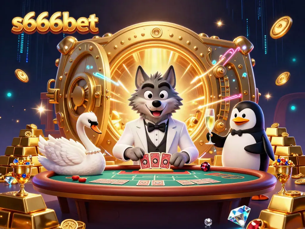 Experience thrilling baccarat action with the charming s666bet characters in a lavish casino