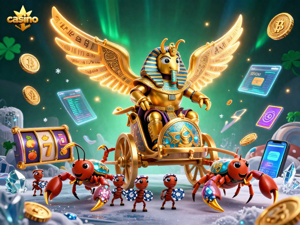 Engaging casino scene featuring dynamic 3D characters and vibrant symbols illustrating gaming excitement.