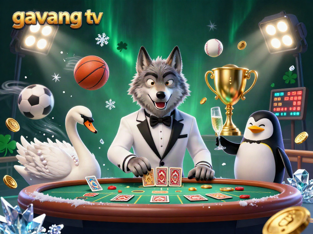 Experience the thrill of betting on gavang tv with charming characters in a vibrant casino scene.
