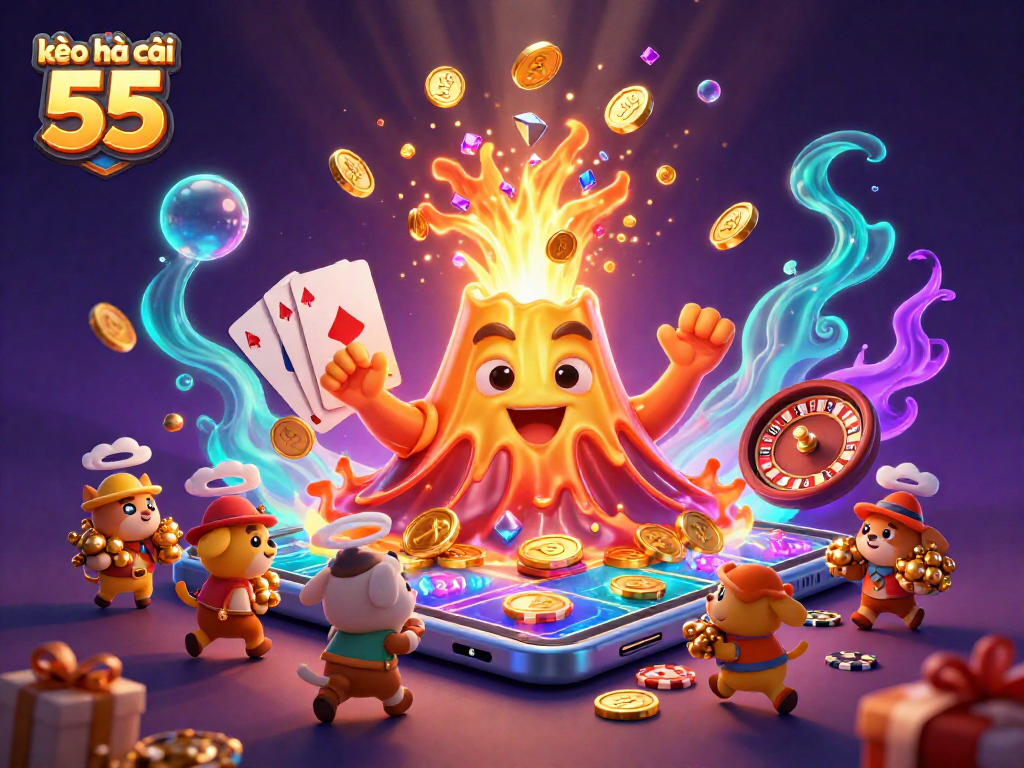 Play exciting games at kèo nhà cái 55 and win big with vibrant 3D illustration.
