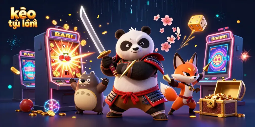 Experience the excitement of kèo trực tuyến with thrilling 3D characters and jackpot elements.