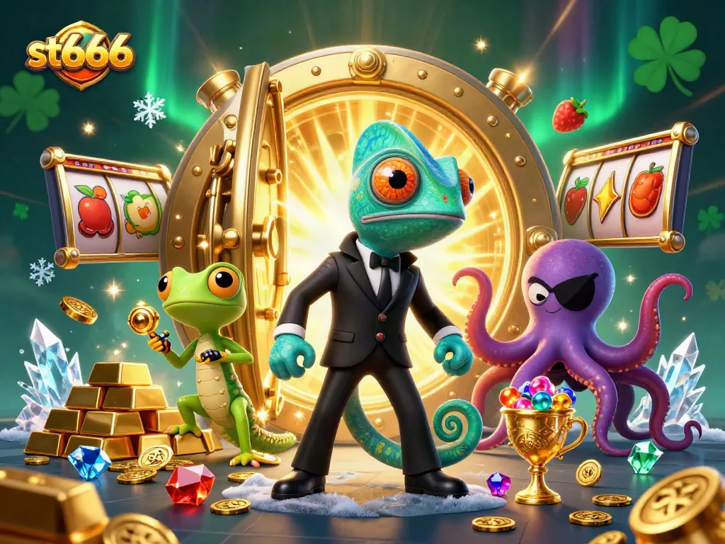 Engage in exciting gameplay at st666 with vibrant casino elements and animated characters.