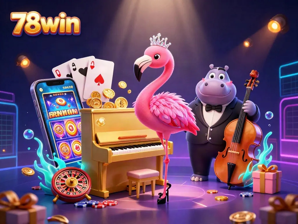 Engage with 78win's thrilling casino atmosphere featuring dynamic games and vibrant characters.