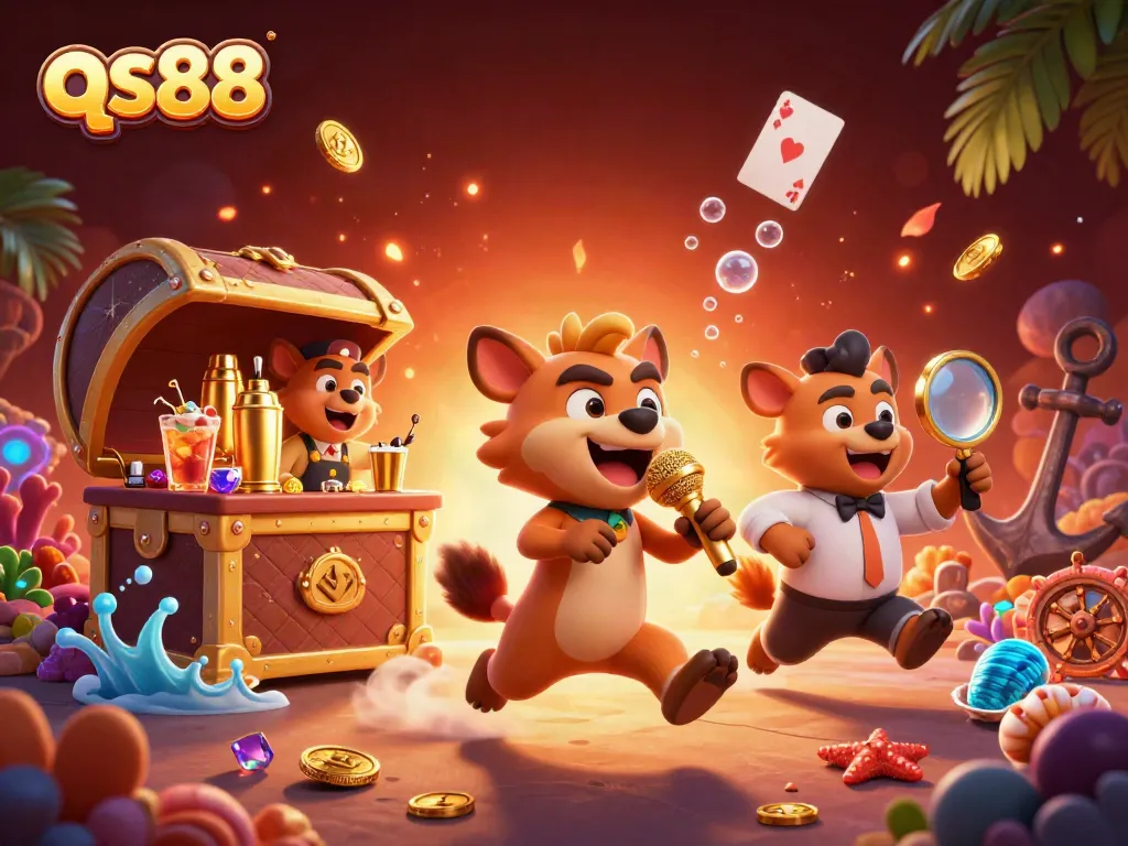 Engage in thrilling casino fun with qs88 and lively hyenas at a comedy club.