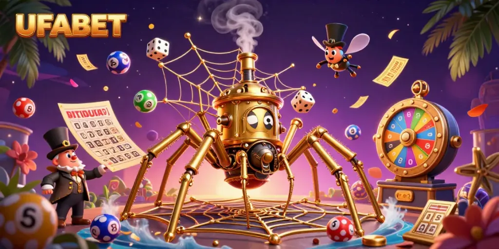 Experience thrilling UFABET online casino magic with steampunk charm and vibrant game elements!