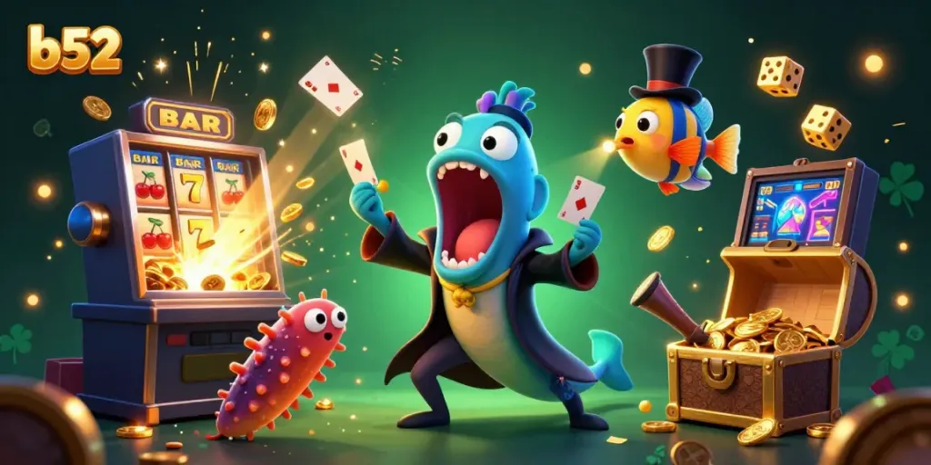 Experience the excitement of b52 games with our enchanting casino characters and jackpot visuals.