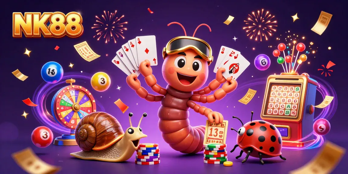 Experience thrilling wins at NK88 with vibrant characters and dynamic casino action in this ultra-detailed illustration.