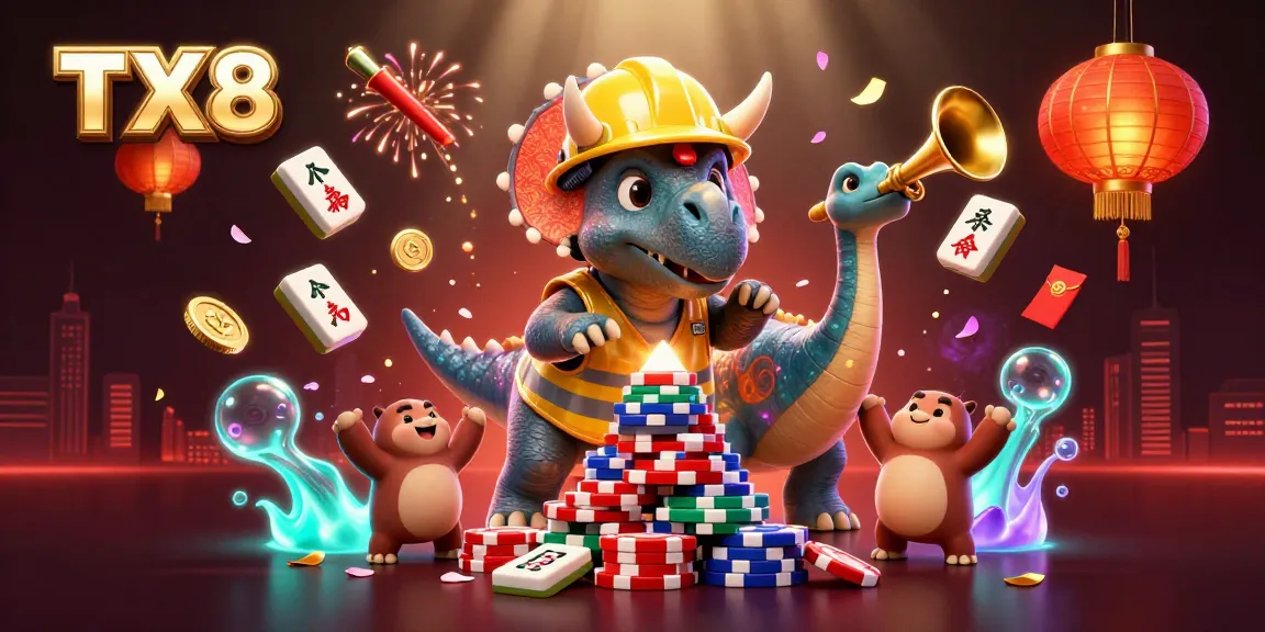 Experience the TX88 online casino with lively characters celebrating thrilling gaming moments.