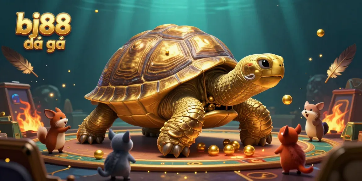 Experience the excitement of bj88 đá gà in this vibrant 3D illustration, showcasing dynamic elements of cockfighting.