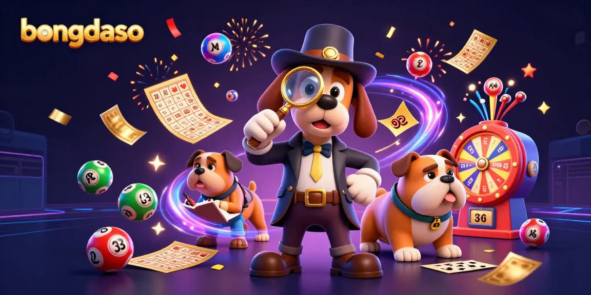 Engage with bongdaso's thrilling casino action showcasing a detective solving clues amidst vibrant gaming elements.