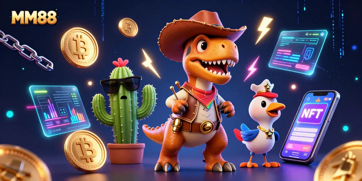 Join the excitement at MM88 with vibrant 3D casino action, featuring thrilling characters and crypto elements.