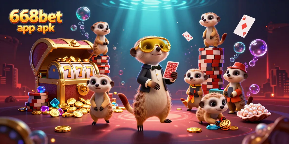 Experience the thrills of gaming with the 668bet app apk featuring lively casino meerkats.