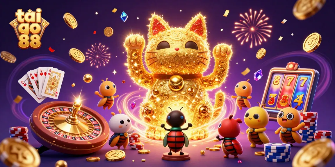 Experience luck and fortune with tai go 88 in this vibrant, detailed casino illustration.