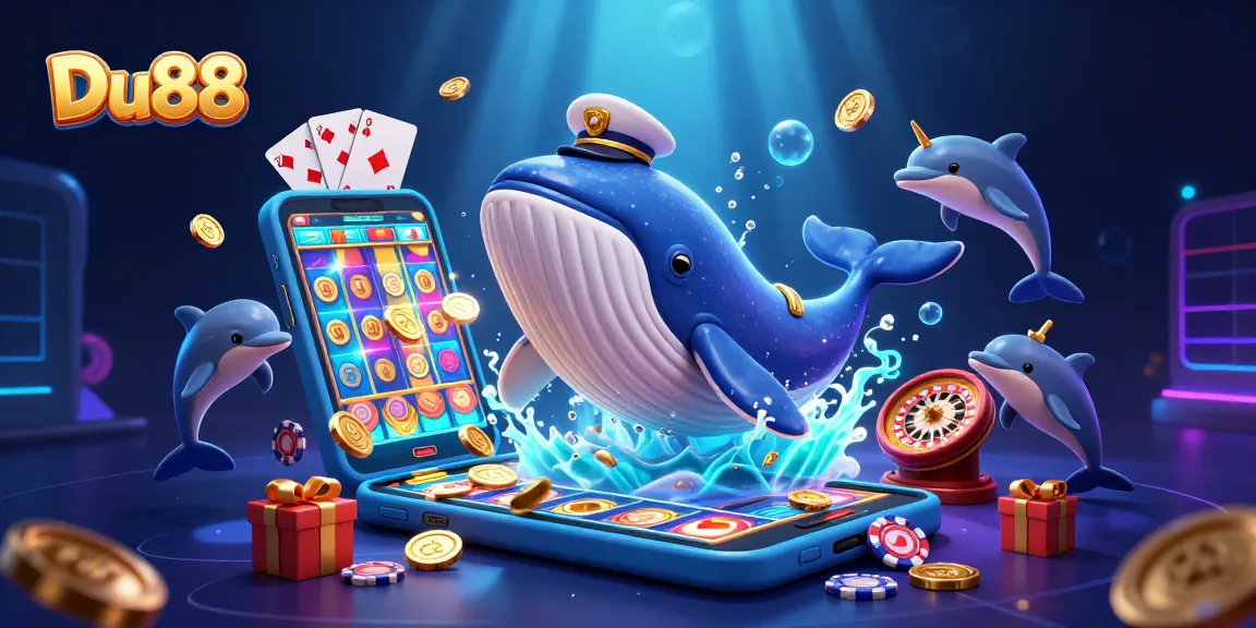 Play the exciting Du88 slots as a cartoon whale and friends swim through dazzling coins.