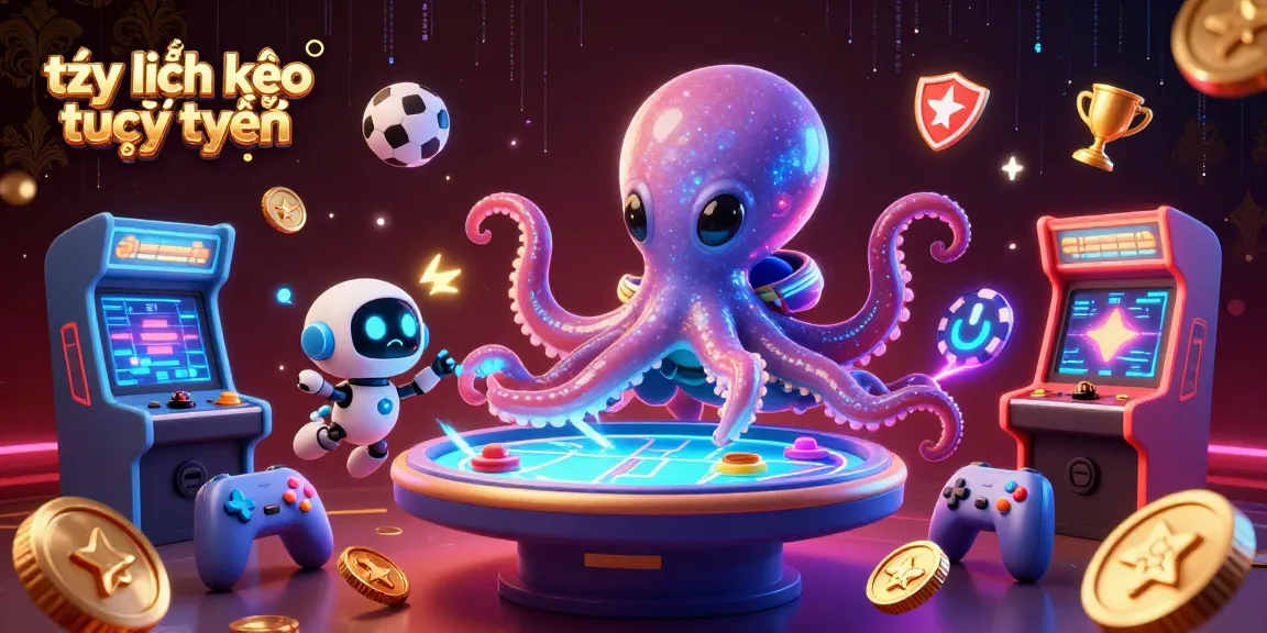 Place bets with the latest tỷ lệ kèo trực tuyến displayed at an alien poker table, surrounded by gaming elements.