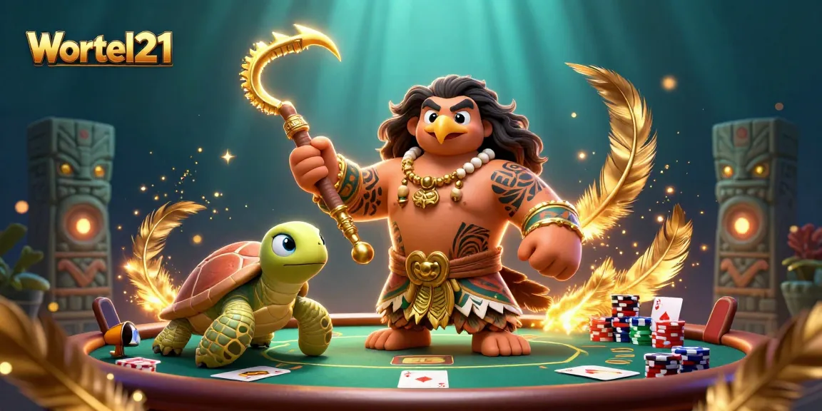 Engage in poker action with Wortel21 featuring vibrant characters and exciting gameplay elements.