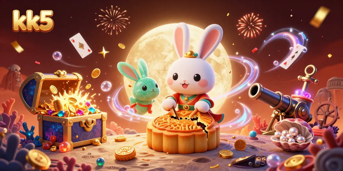 Win big at kk5! Discover a vibrant 3D fantasy casino world with magical elements and playful characters.