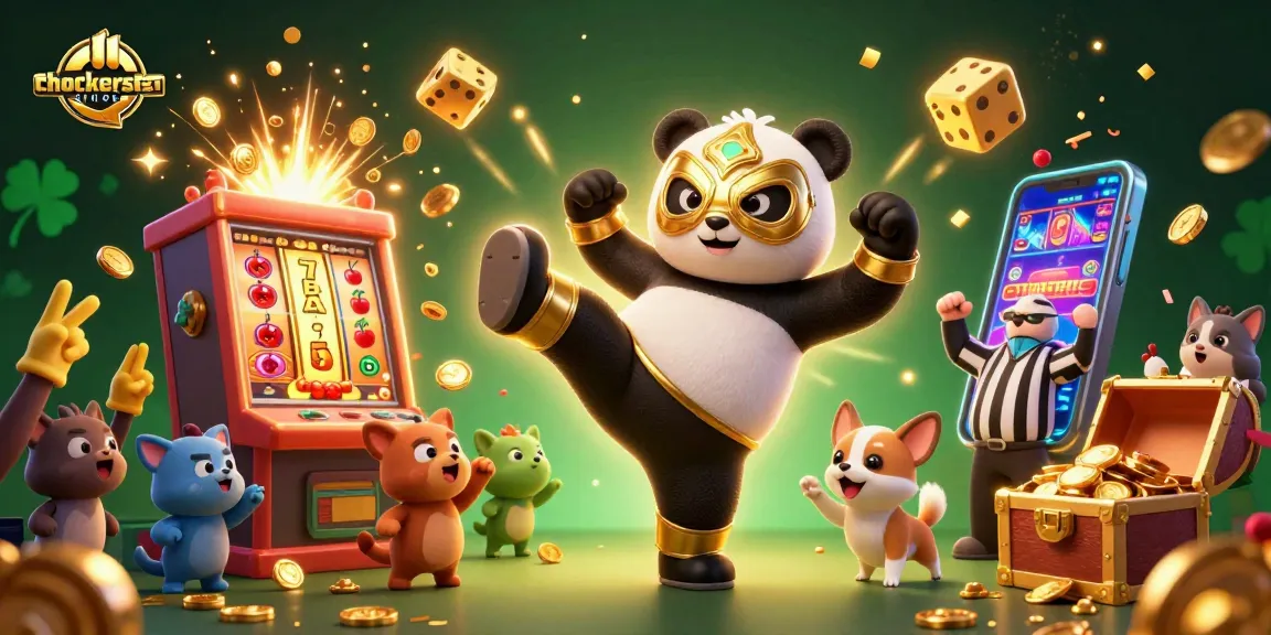 Experience vibrant chockersshoes excitement with cartoon animals celebrating a casino jackpot.