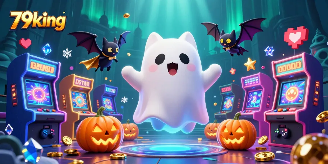Experience the thrill of 79king in a vibrant haunted casino scene filled with interactive gaming elements.