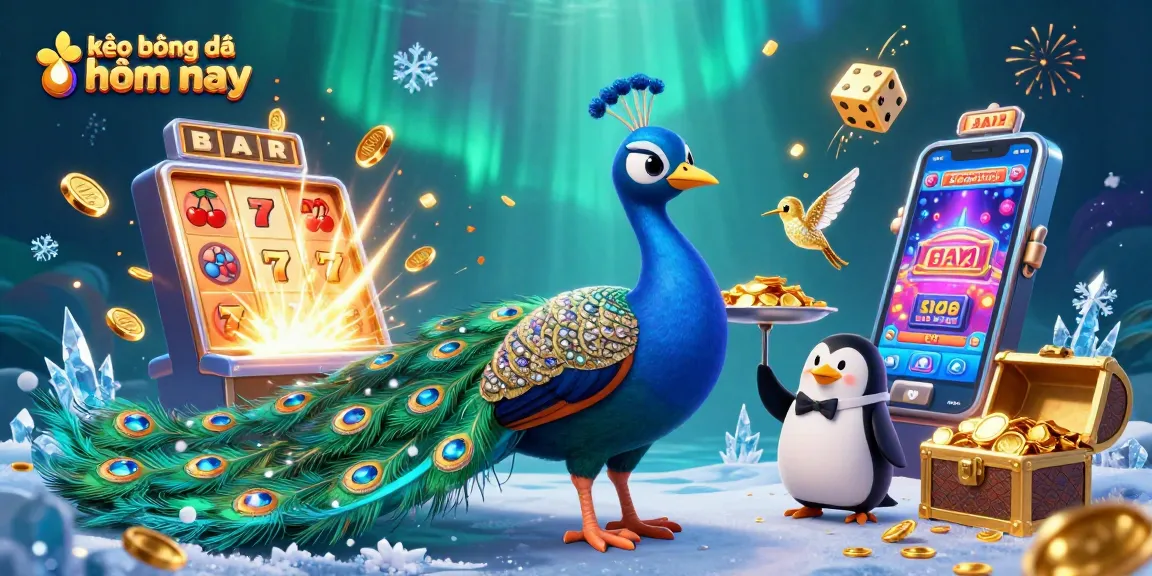Engage with kèo bóng đá hôm nay through a vibrant 3D casino illustration showcasing dynamic betting elements.