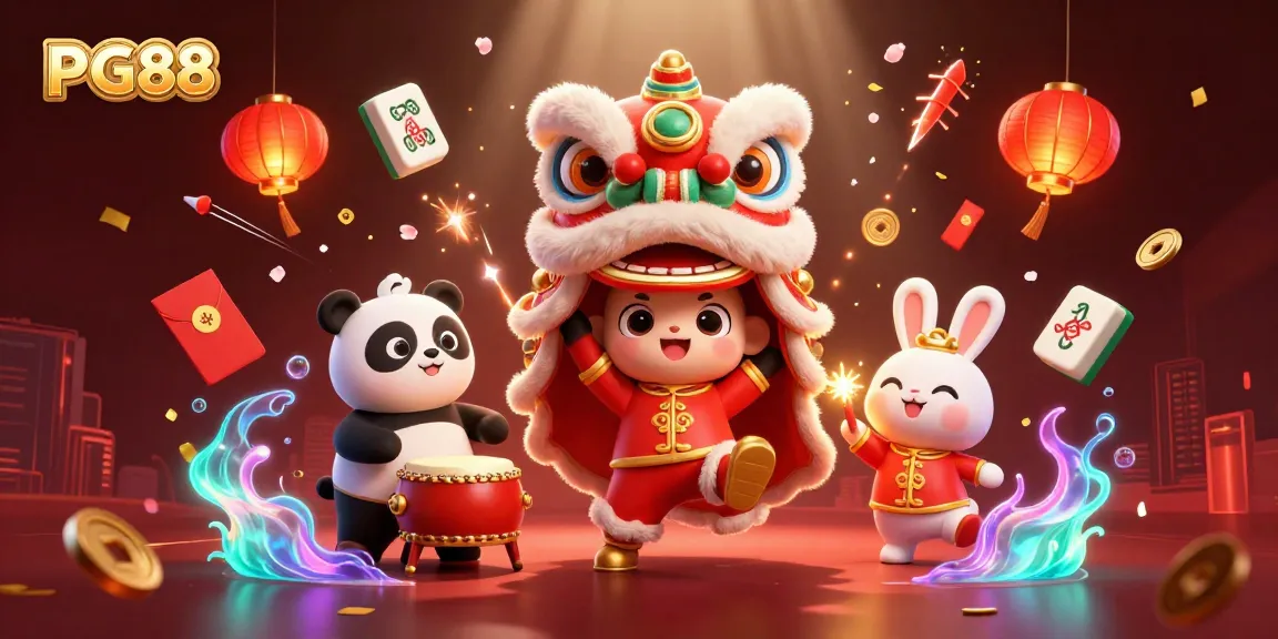 Experience the energy of PG88 with lively characters in a vibrant casino scene filled with luck and excitement.
