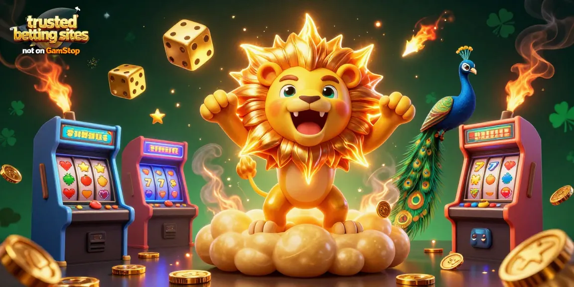 Join the fun with trusted betting sites not on GamStop while exploring glowing casino themes and game elements.